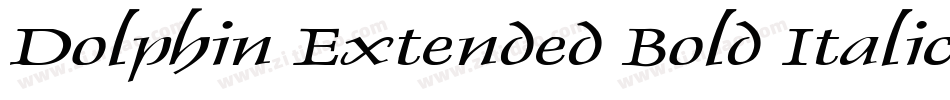 Dolphin Extended Bold Italic字体转换
